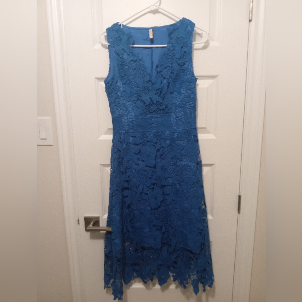 Blue sleeveless dress